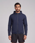 Men's Catini Trentino Tech Hoodie Jacket in Navy — on model