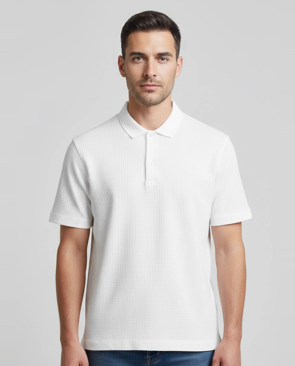 Mens BOSS Black C-Palladio White Polo Shirt on model