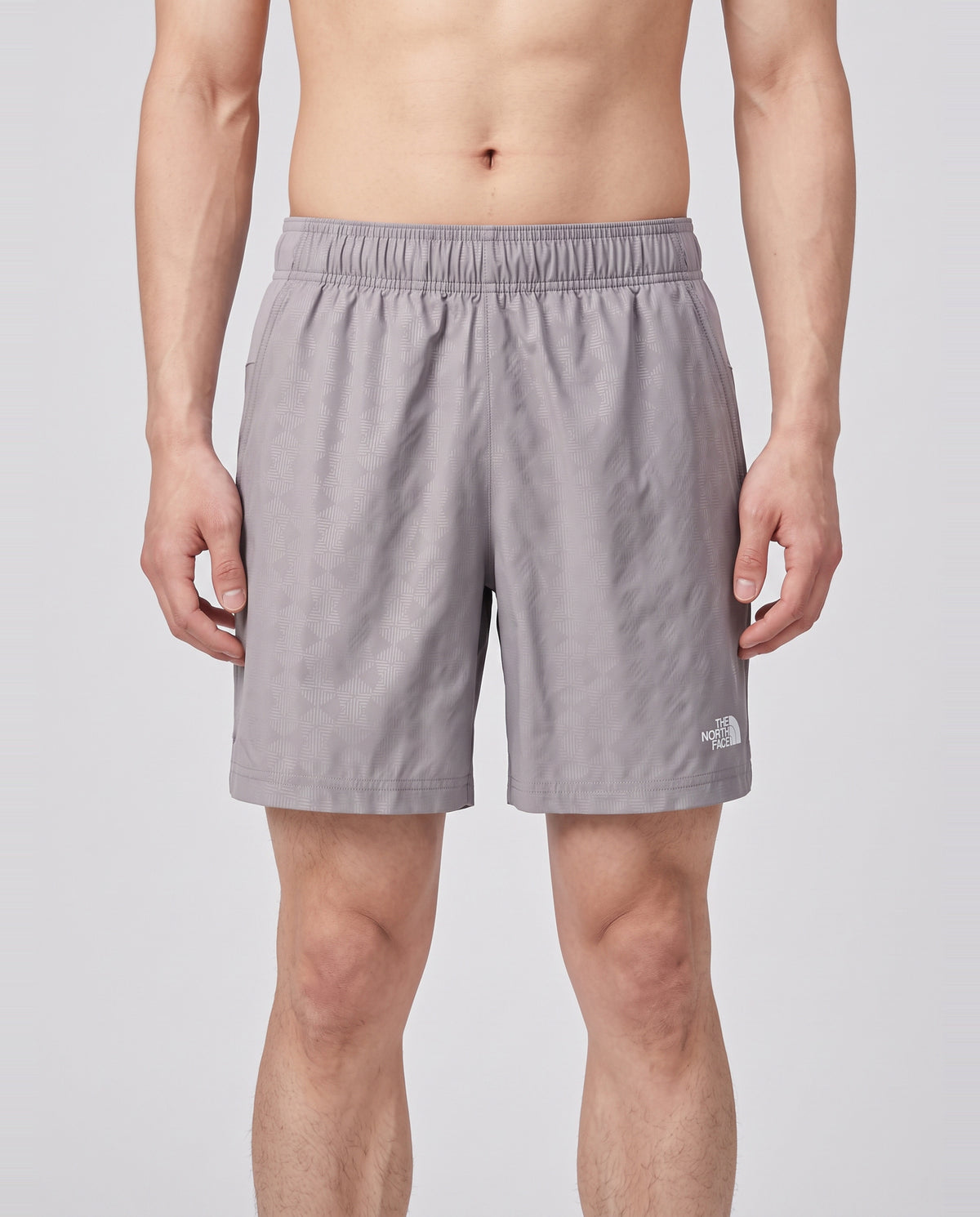 Mens The North Face 24/7 PT EB 7IN Meld Grey Short — on model