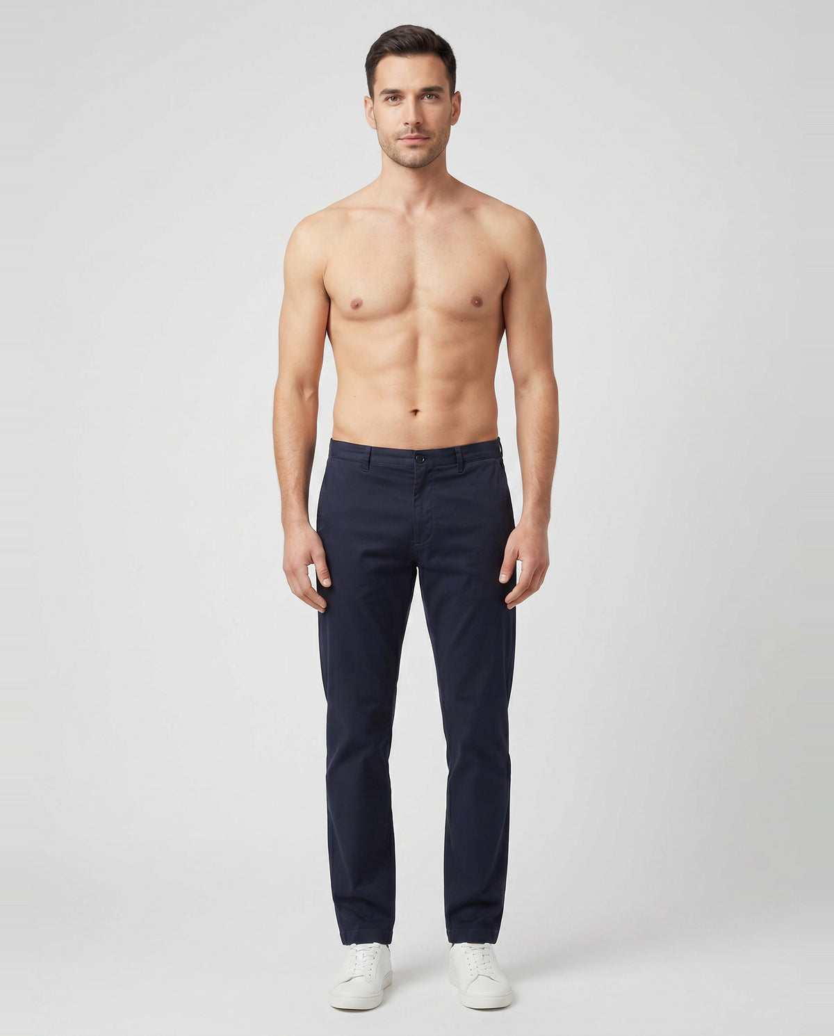 Men's Paul Smith Navy Elasticated Drawstring Trouser — on model