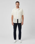 Mens Les Deux Ivory Charlie SS Shirt on model