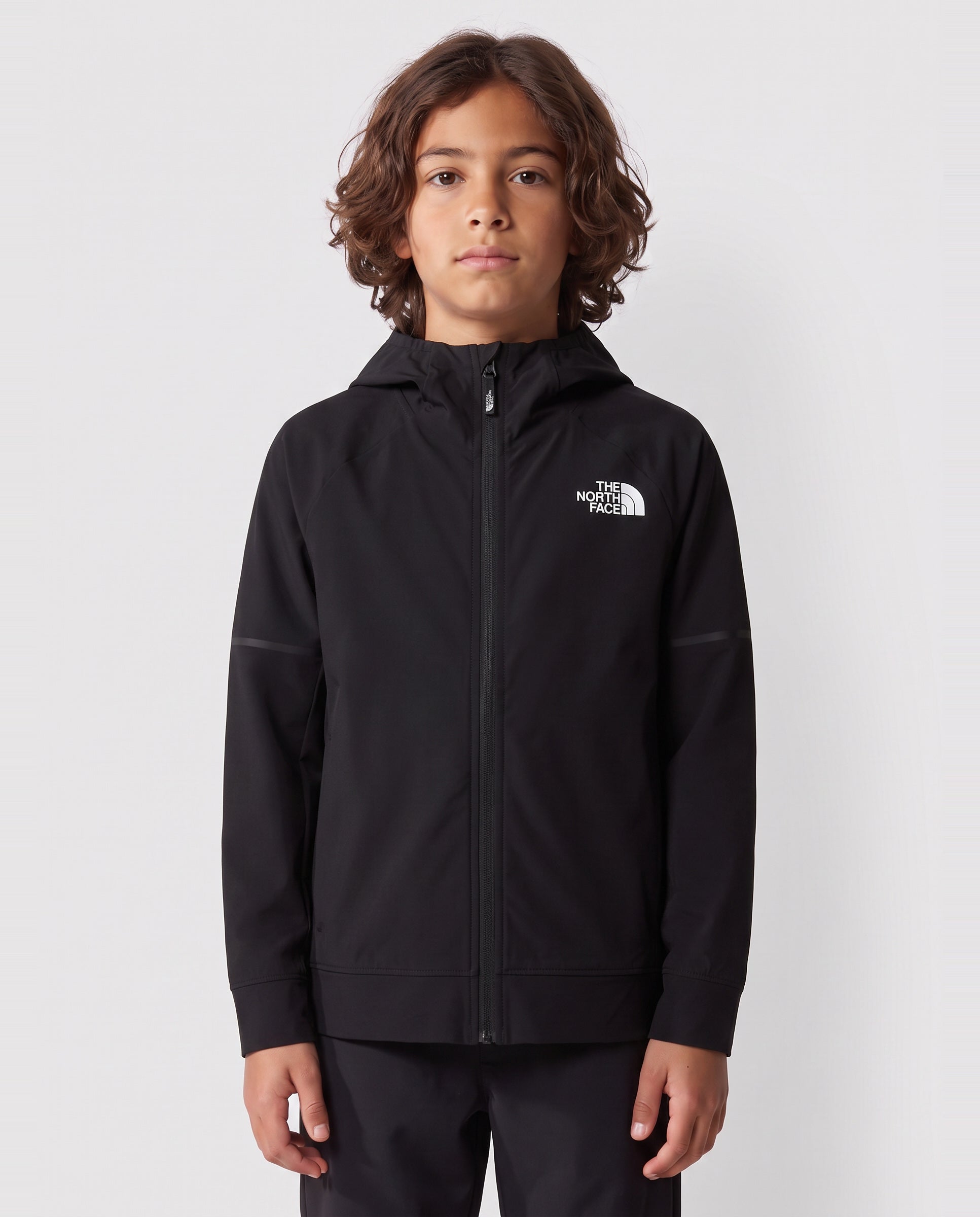 Teen The North Face Mountain Athletics Woven Jacket TNF Black — on model