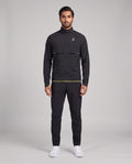 Men's On Running Black Core Jacket And Pant Tracksuit Set — on model