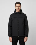 Men's Sandbanks Meridian Nylon Black Windbreaker on model