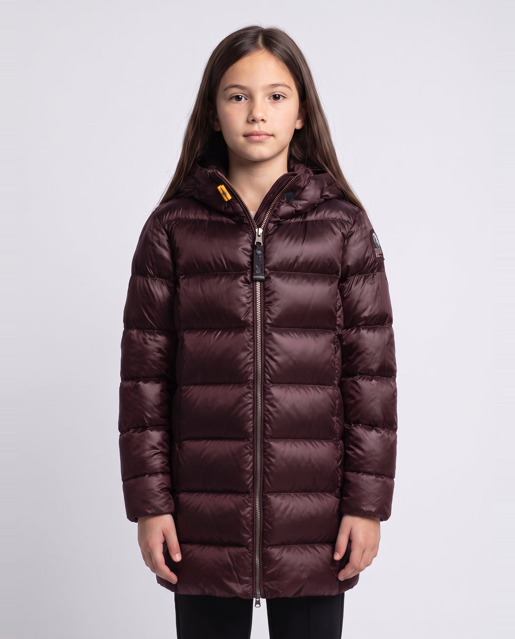 Girls Parajumpers Marion Jacket in Bordeaux — on model