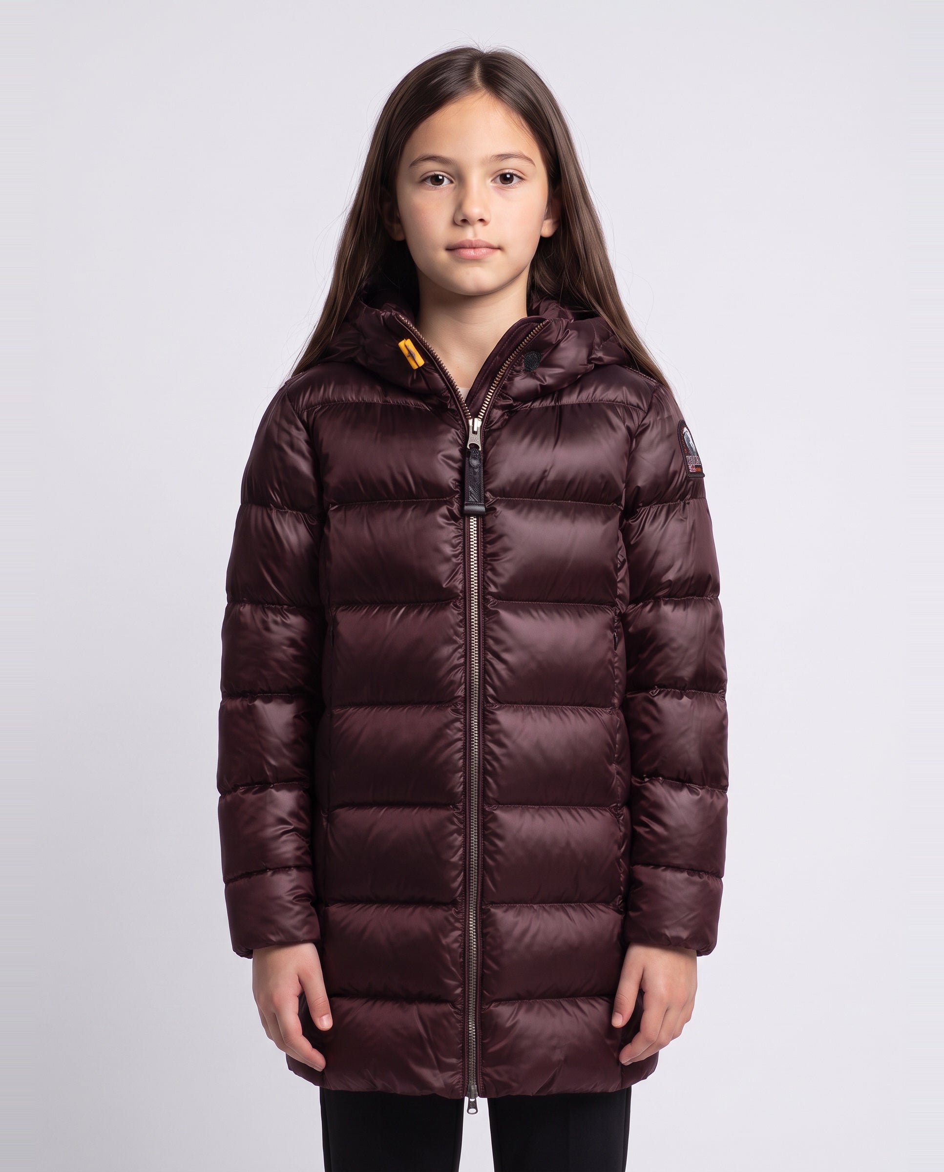 Girls Parajumpers Marion Jacket in Bordeaux — on model
