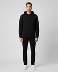 BOSS Green Saggy Black Hoodie on model