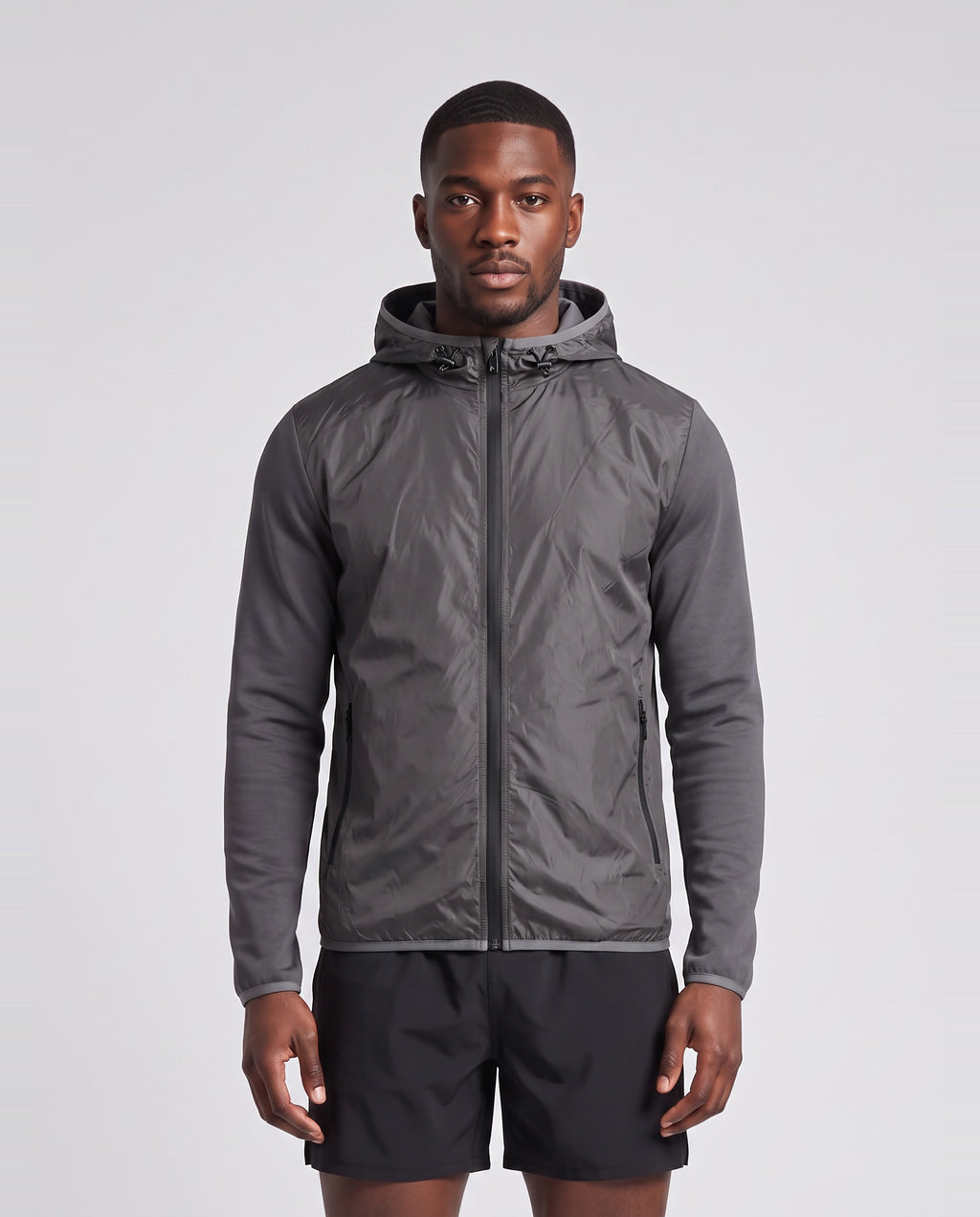 Men's Catini Trentino Tech Jacket in Dark Grey — on model
