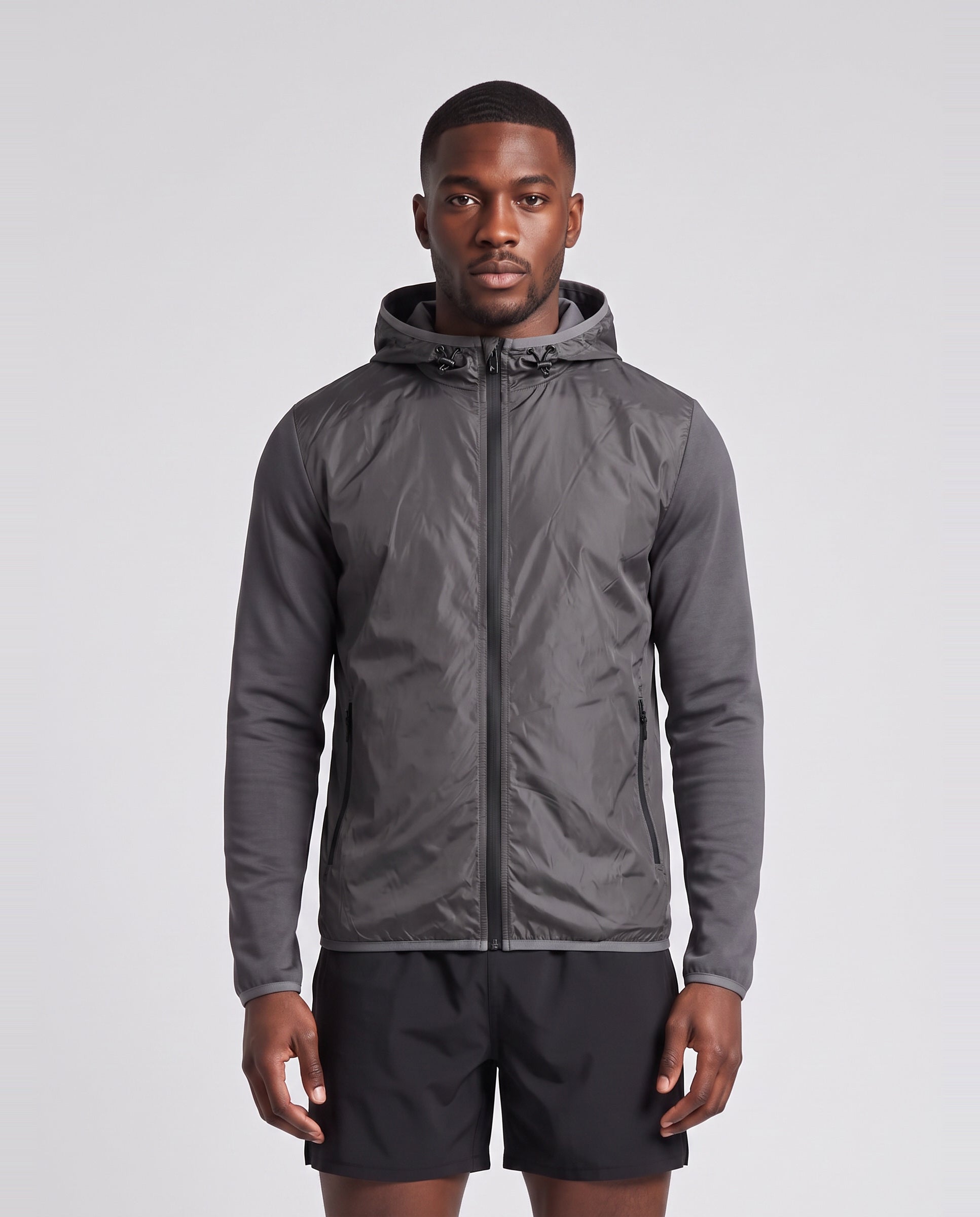 Men's Catini Trentino Tech Jacket in Dark Grey — on model