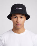 Men's Berghaus Black Recognition Bucket Hat — on model