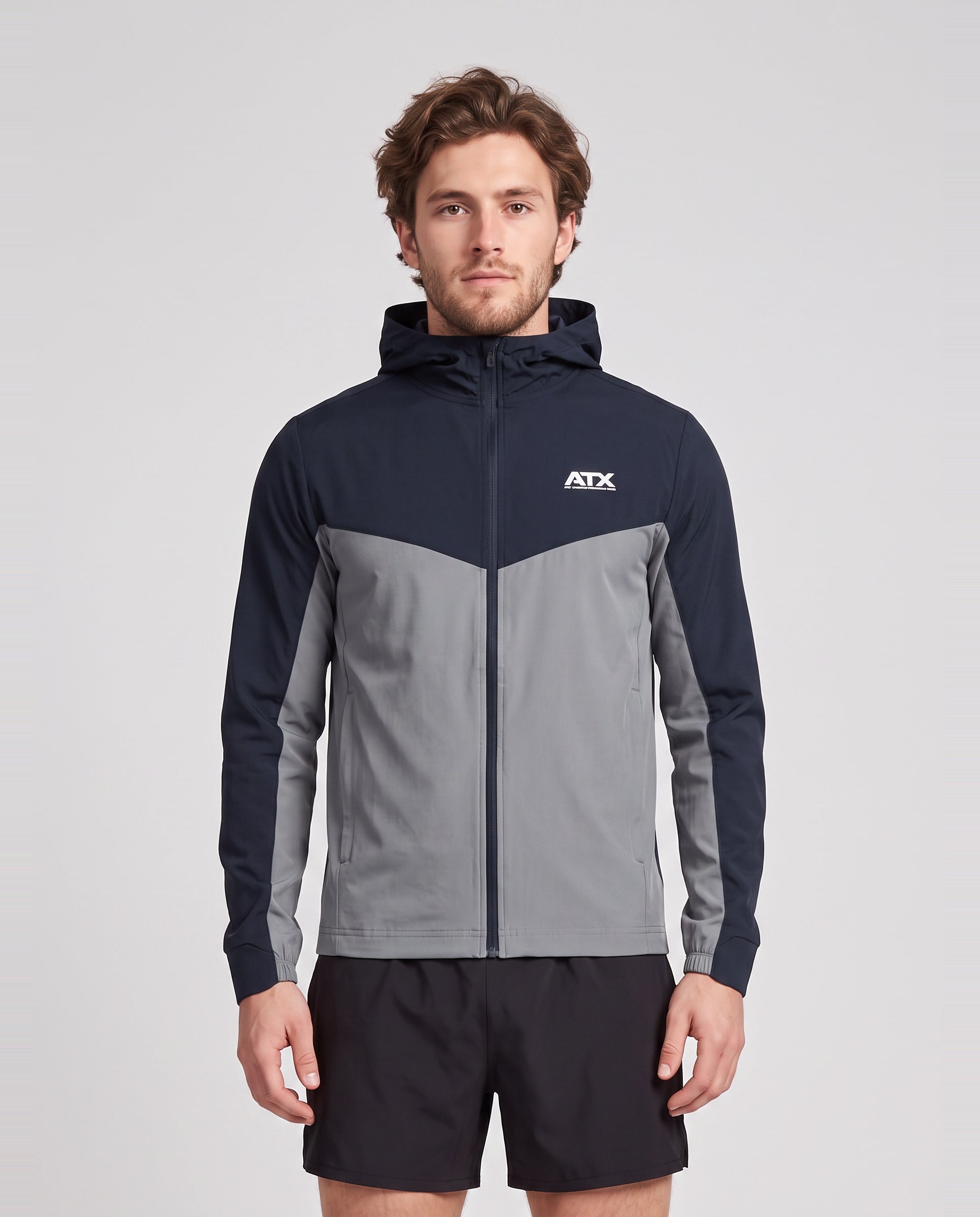 Men's ATX Boulder 2.0 Jacket In Navy/Dark Grey — on model