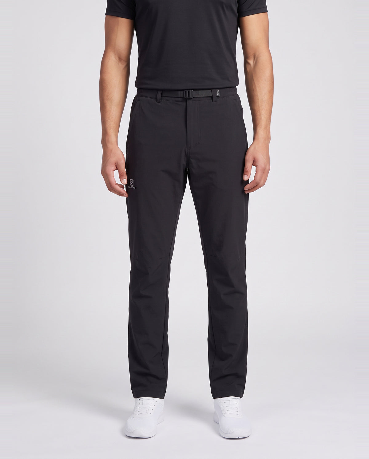 Mens Salomon WAYFARER PANTS 2.0 Deep Black Trouser — on model
