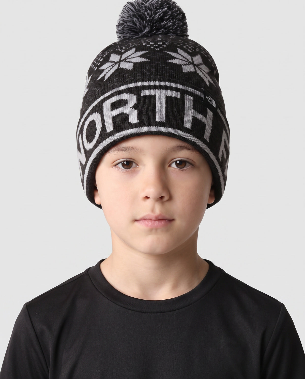 Unisex Kid's The North Face Black Ski Tuke — on model