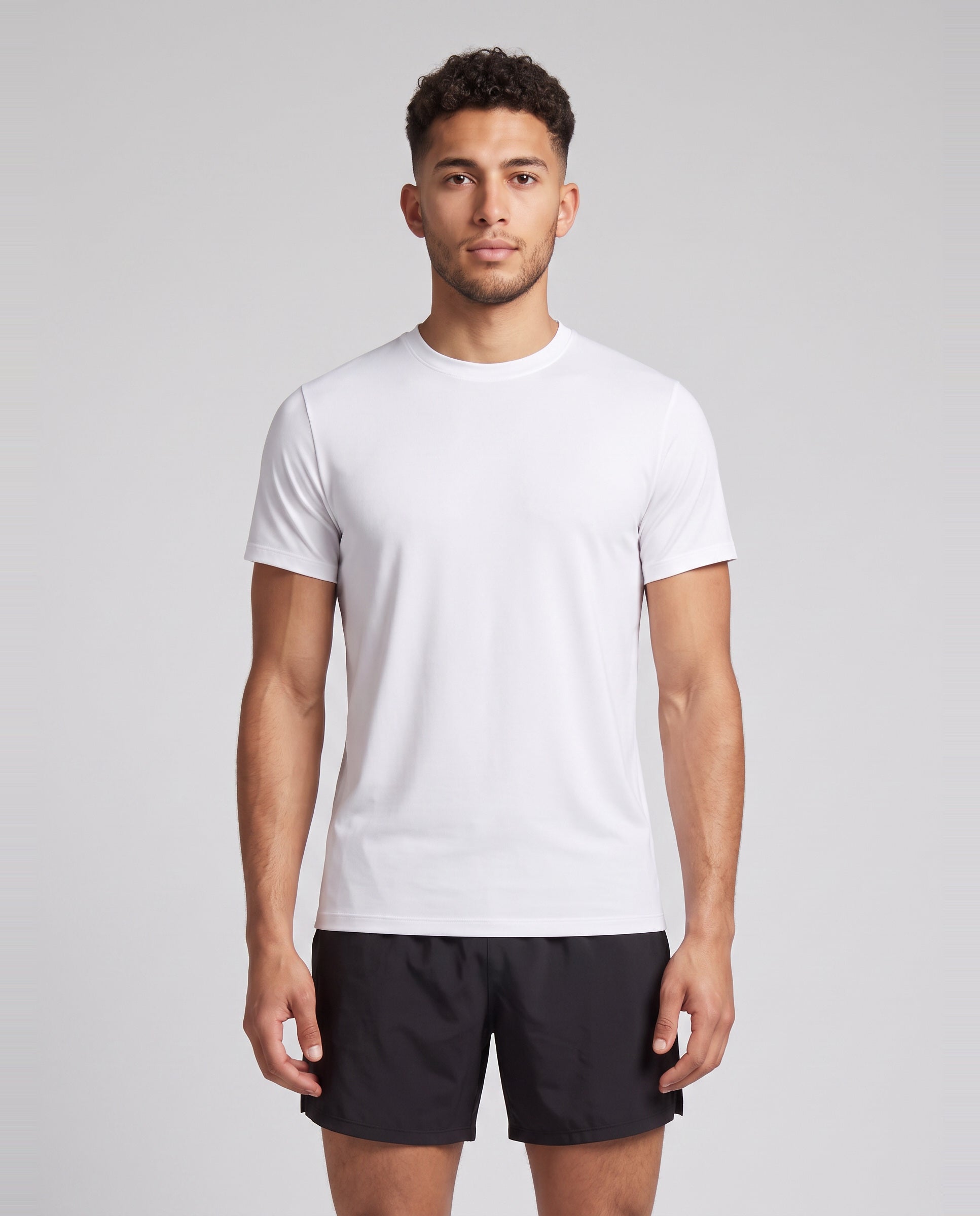 Men's On Running White Focus T Shirt — on model