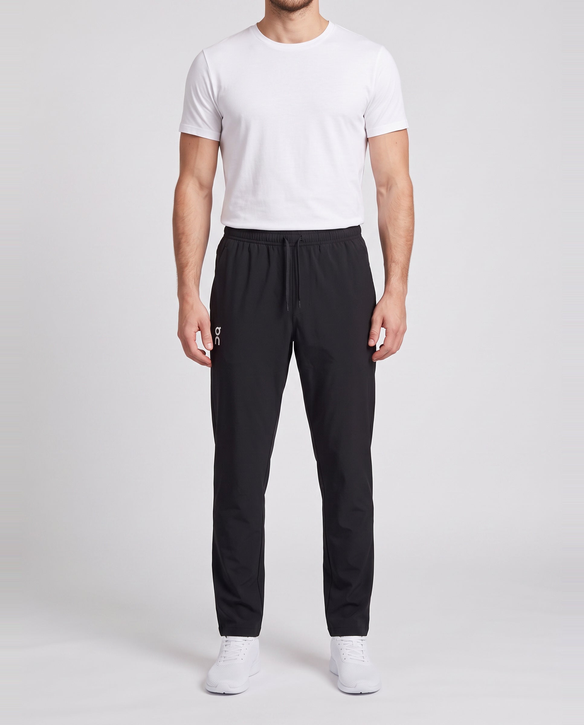 Men's On Running Black Focus Pants — on model