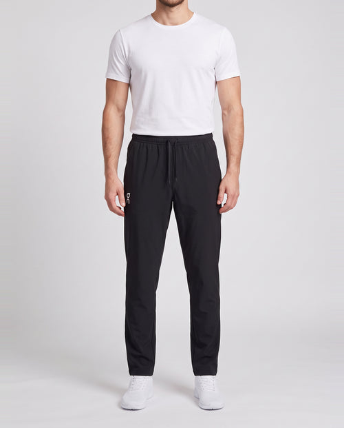 Men's On Running Black Focus Pants — on model