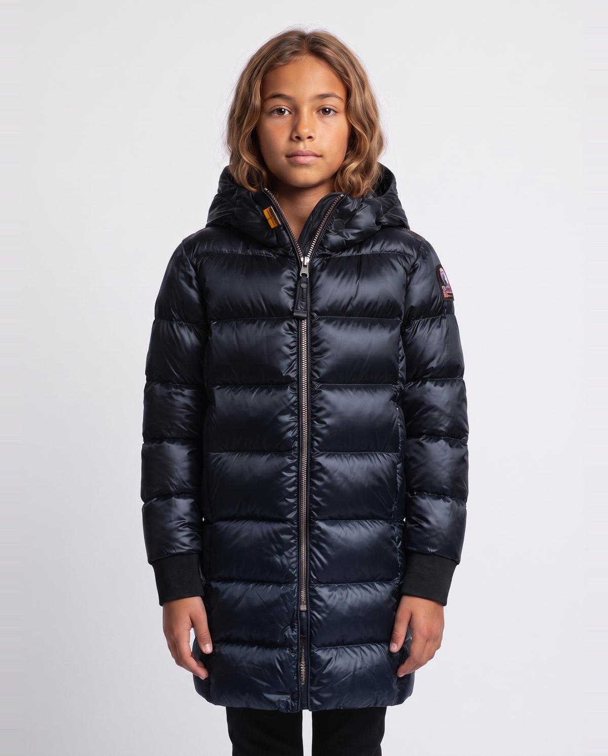 Girls Parajumpers Navy Marion Jacket — on model