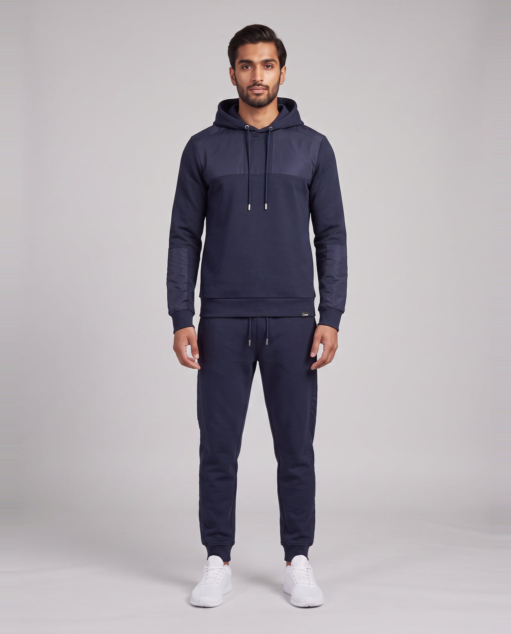 Men's Catini Coporto Hoodie in Navy & Coporto Joggers Tracksuit Set — on model