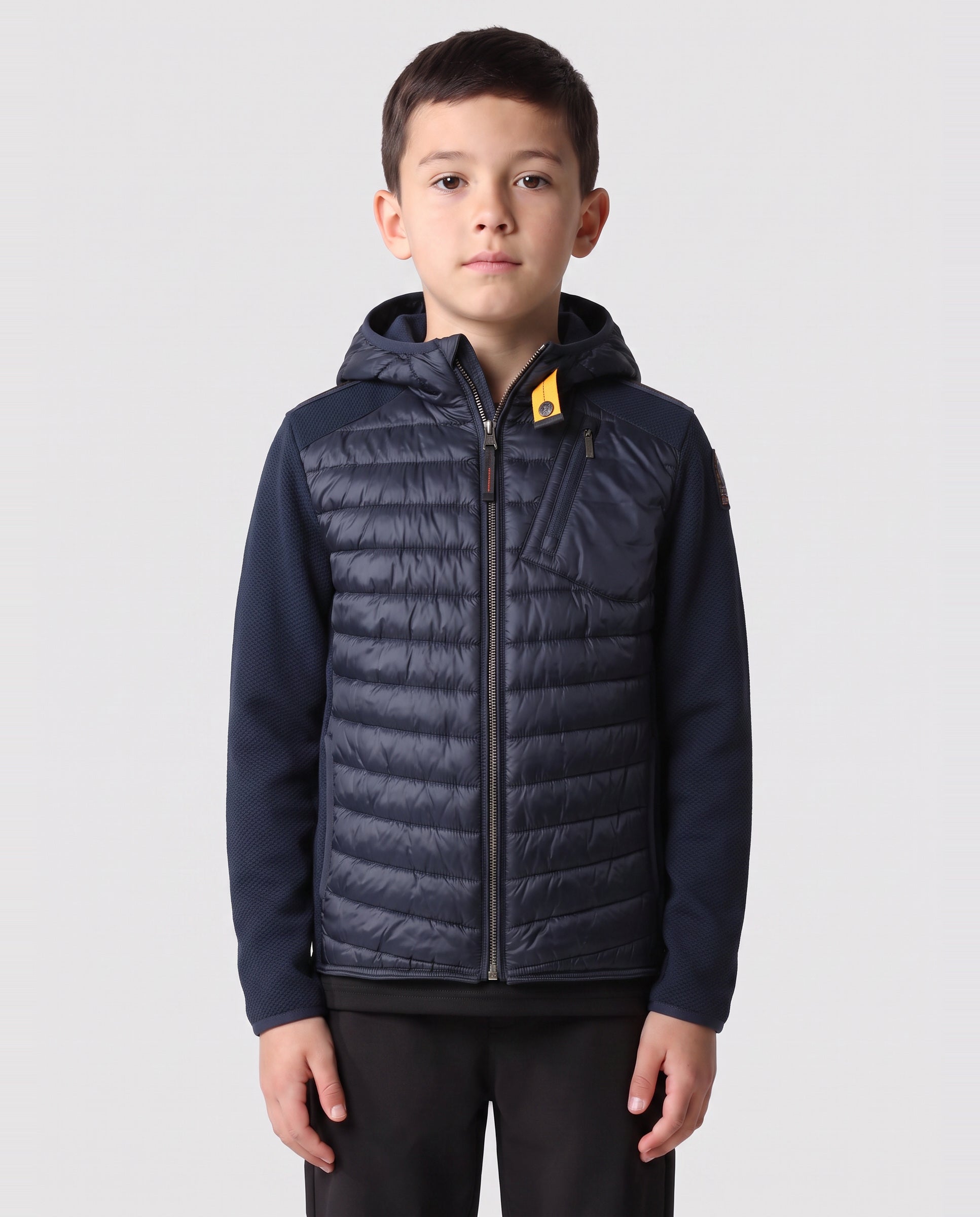 Boys Parajumpers Nolan Jacket in Blue Navy — on model