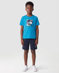 Kids The North Face Kid Box NSE Play Set Meredian Blue Tracksuit Set — on model