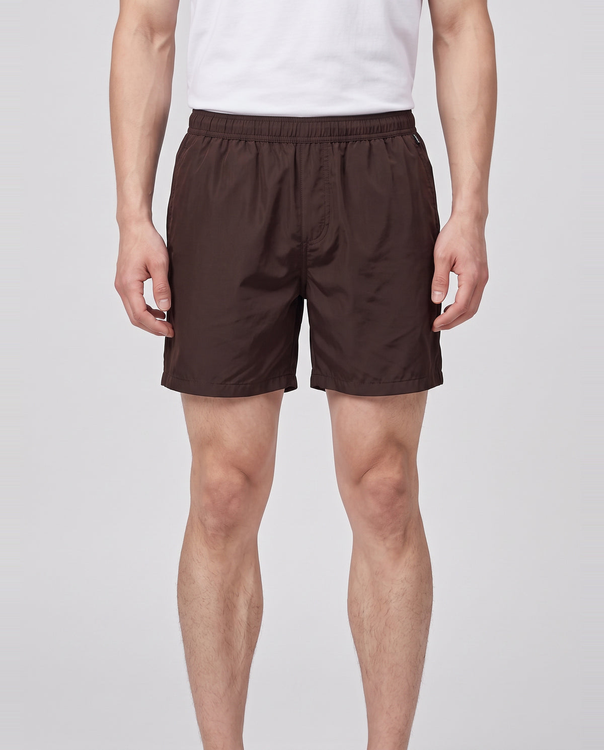 Men's Catini Baratti Versatile Shorts in Chocolate — on model