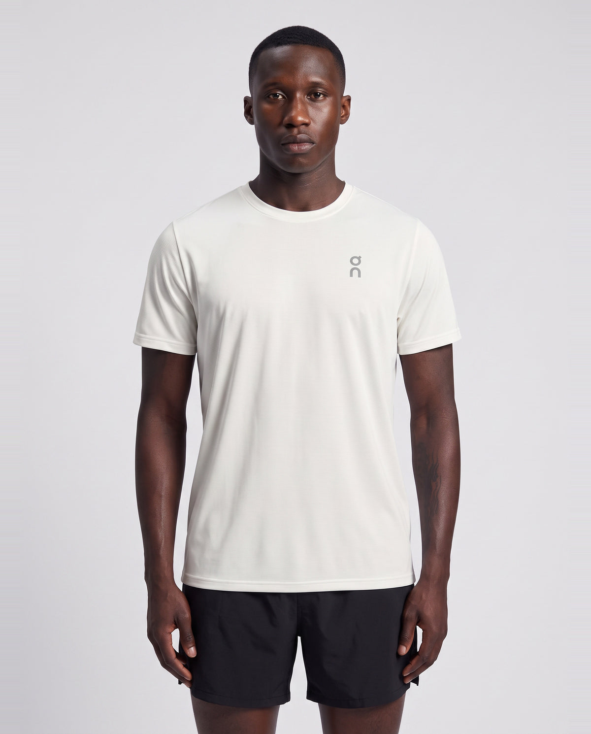 Men's On Running Undyed White Core T Shirt — on model