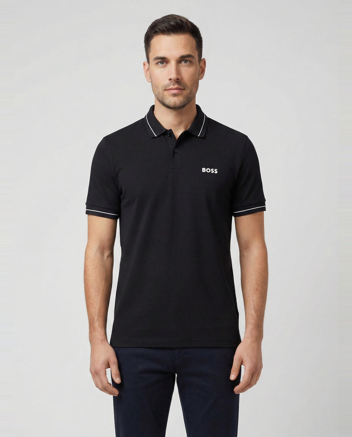 BOSS Green PL_Member Dark Blue Polo Shirt - Model Shot