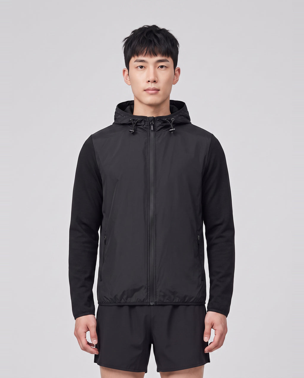 Men's Catini Trentino Tech Hoodie Jacket in Black — on model