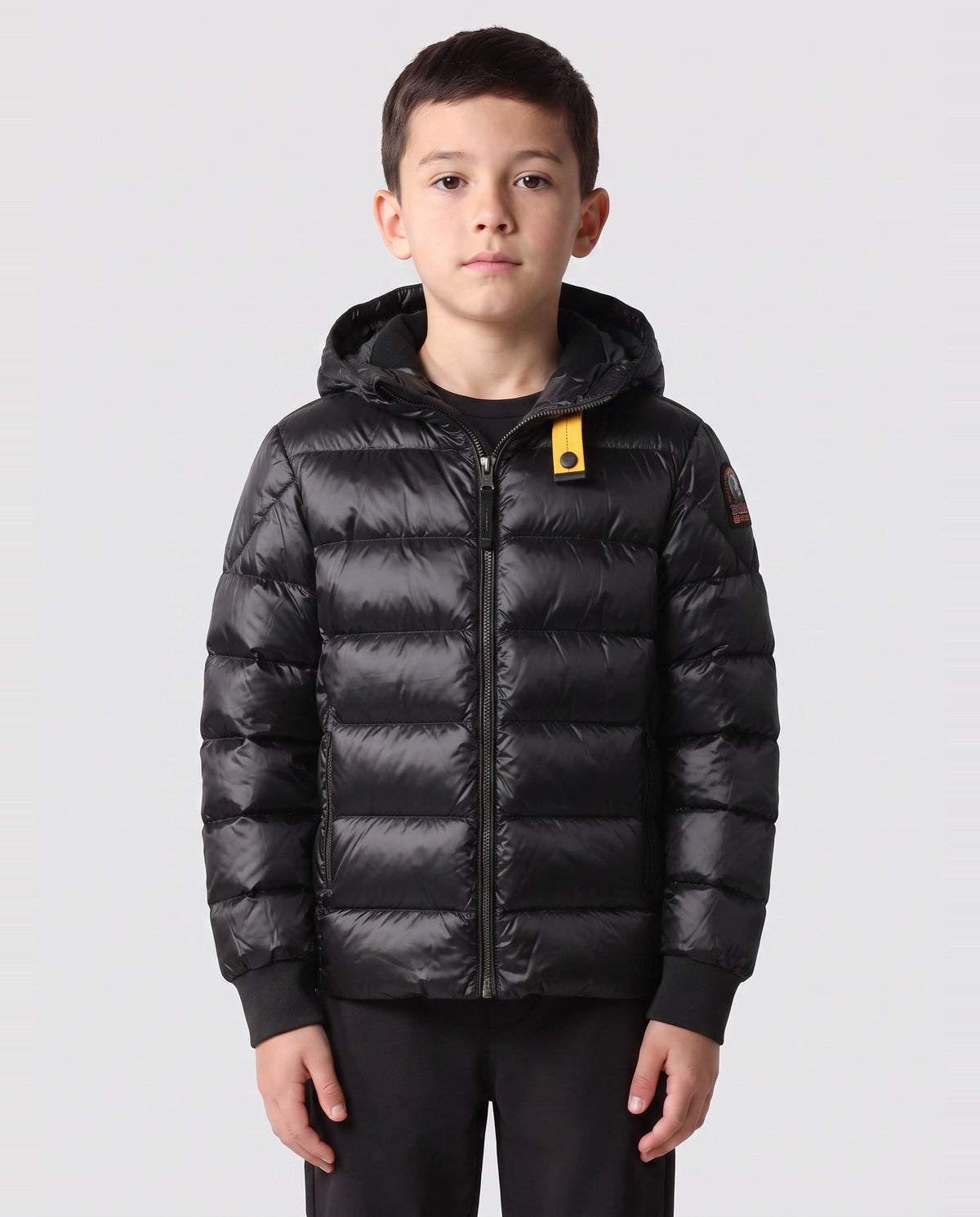 Boys Parajumpers Black Pharrell Jacket — on model