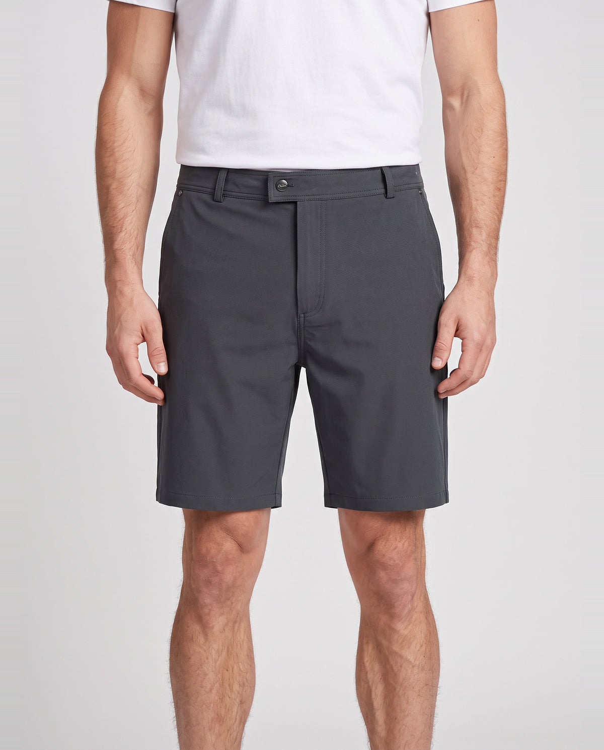 Men's Catini Alcorto Chino Shorts in Grey — on model