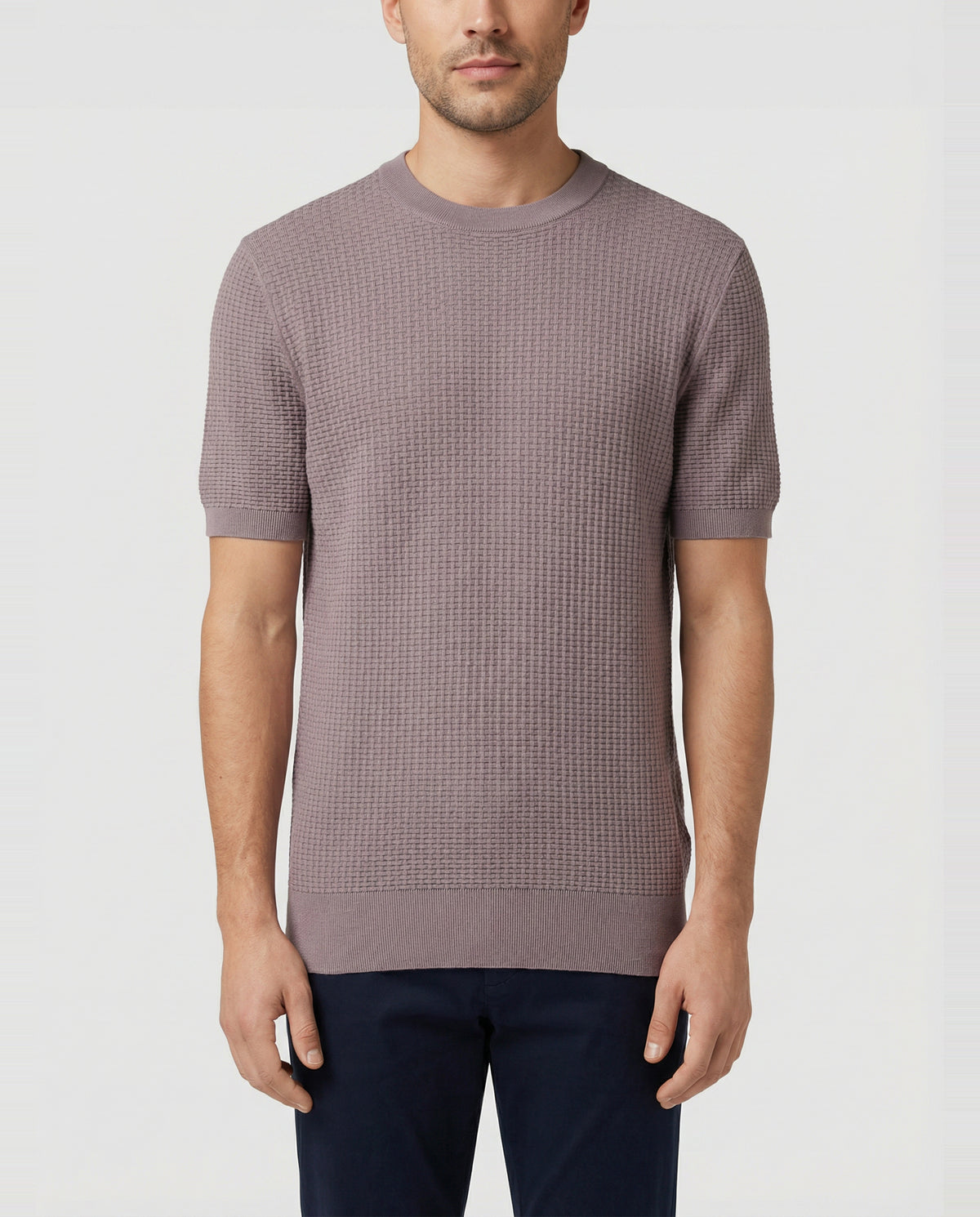 BOSS Black H-Nilton Medium Purple Knitwear - Model Shot