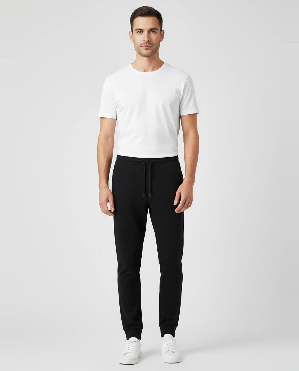 BOSS Green Hadiko Black Joggers on model