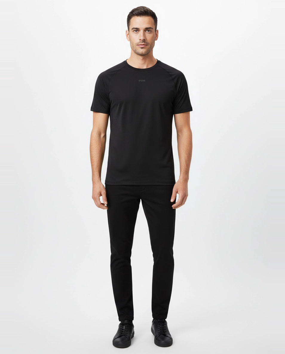 BOSS Green Tee Active 1 Black T Shirt - Model Shot