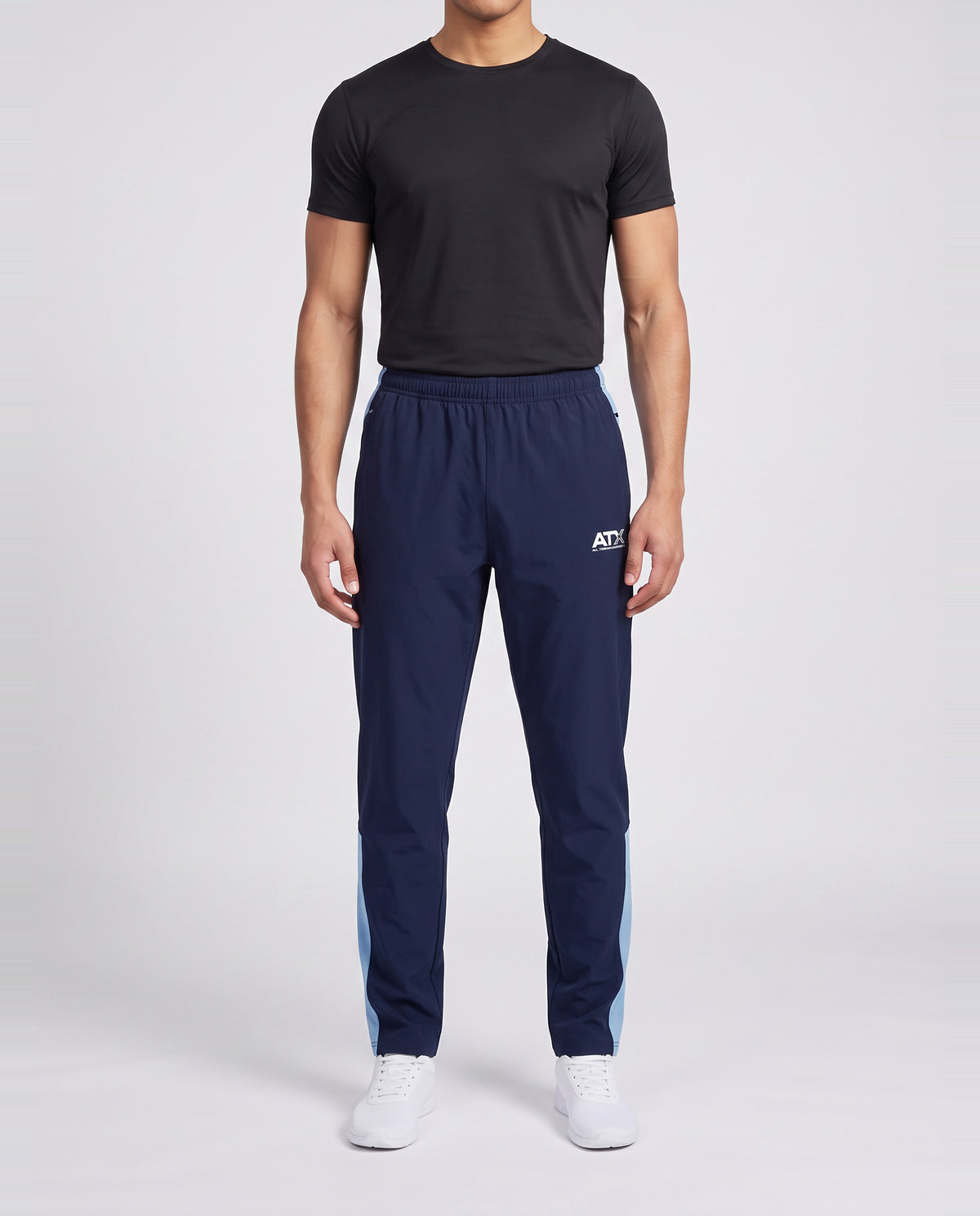 Men's ATX Horizon Track Pant in Navy/Blue — on model