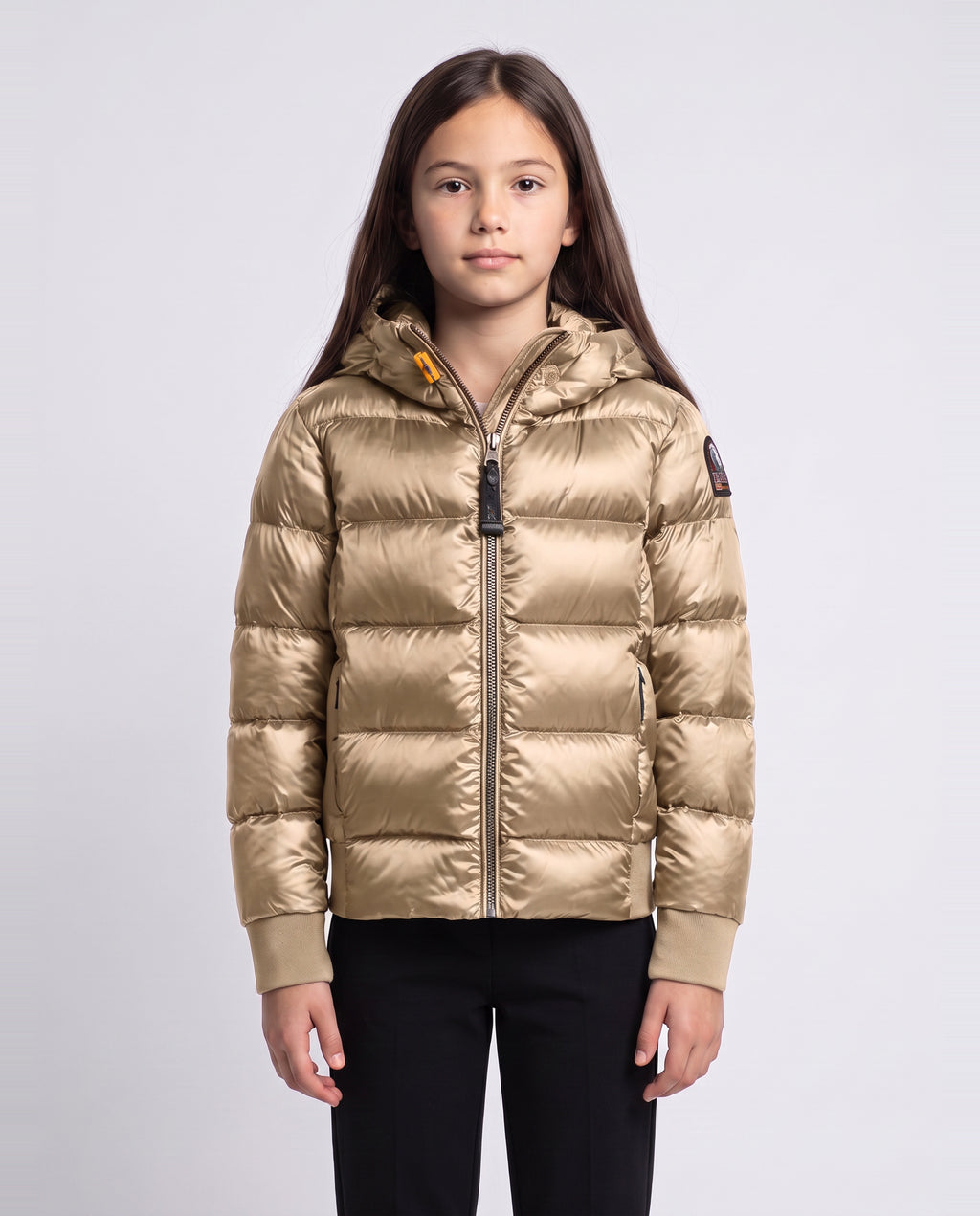 Girls Parajumpers Mariah Jacket in Sunkissed — on model