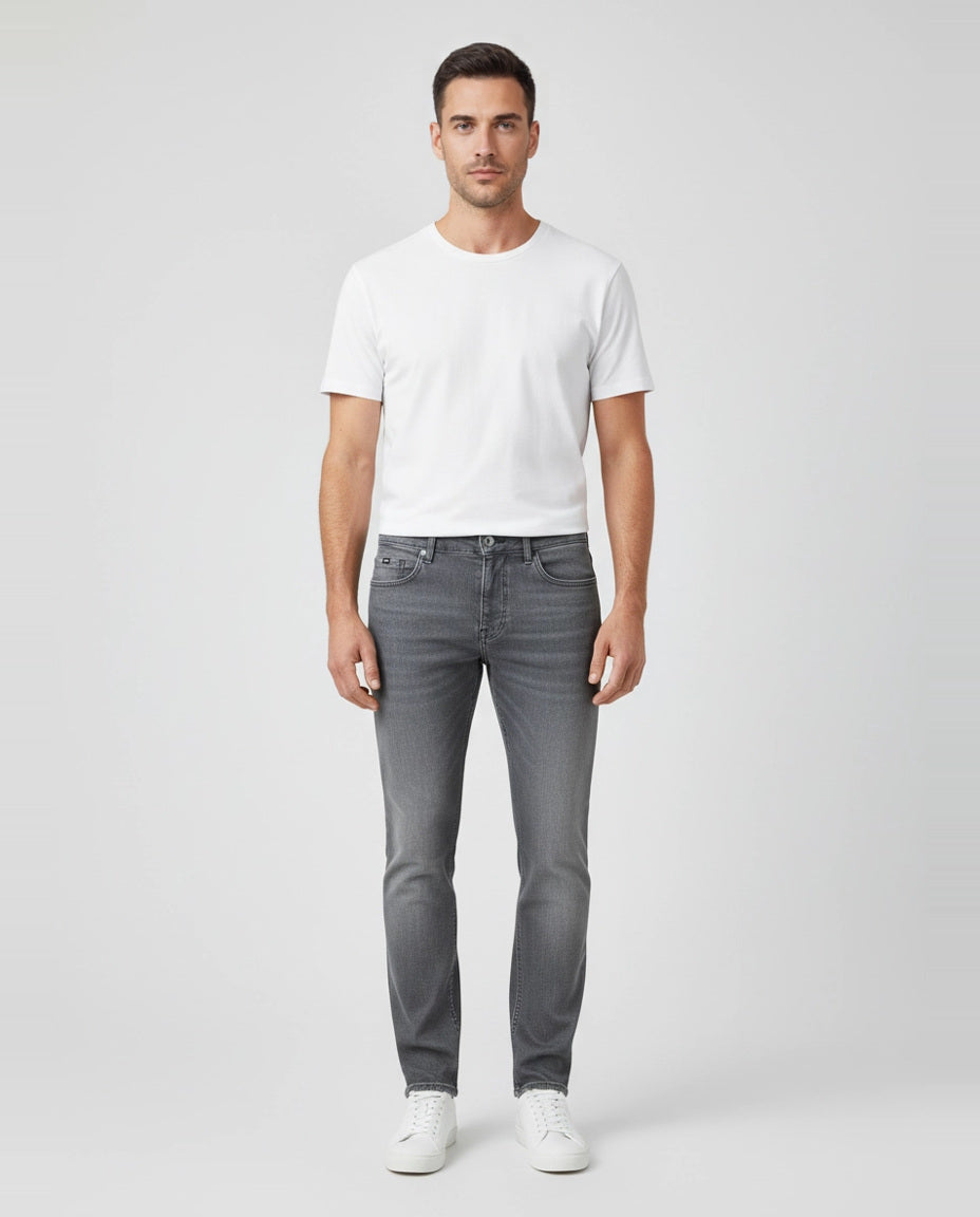 Men's BOSS Grey H-Delaware Jeans on model
