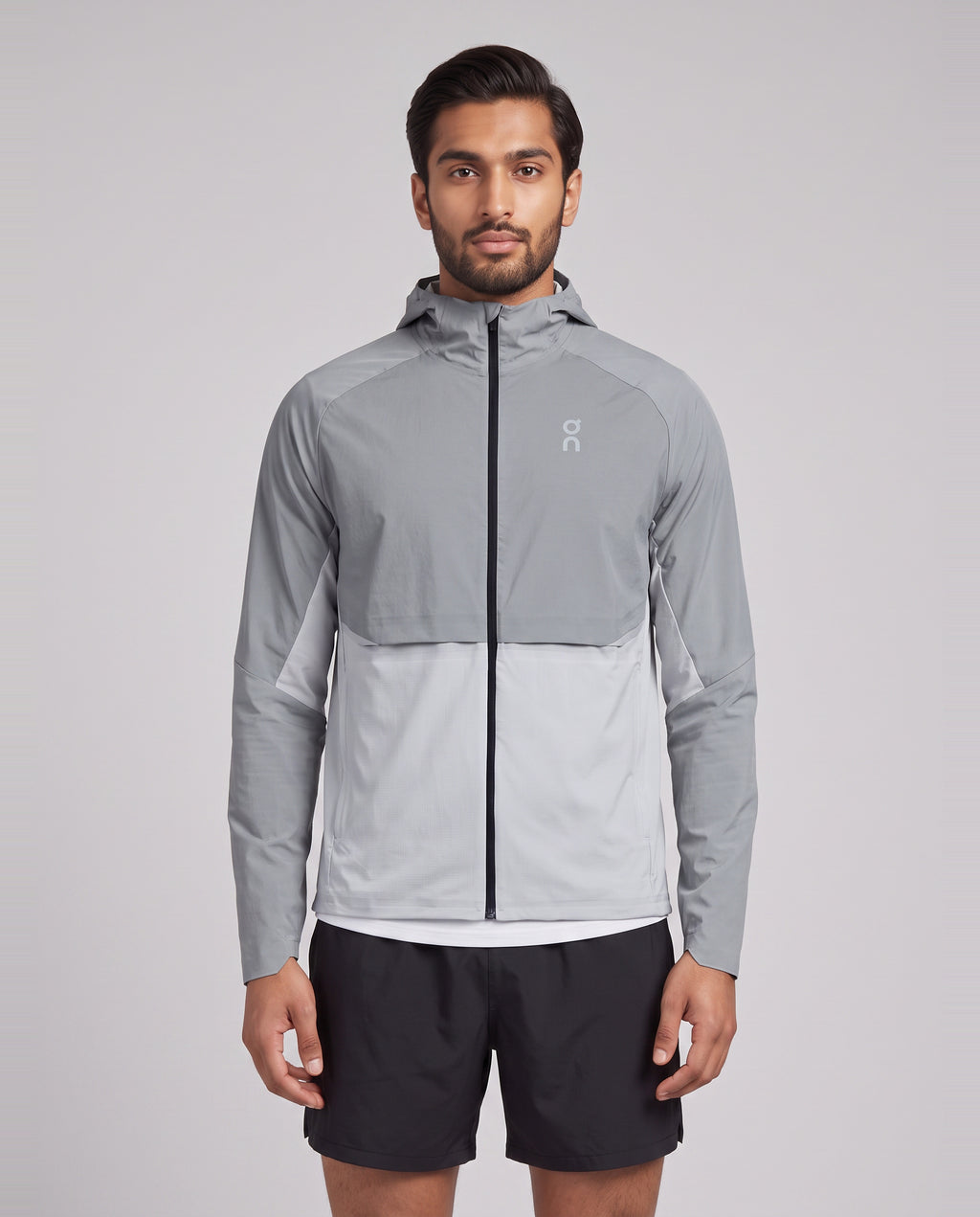 Men's On Running Core Jacket 1 Apollo | Glacier — on model