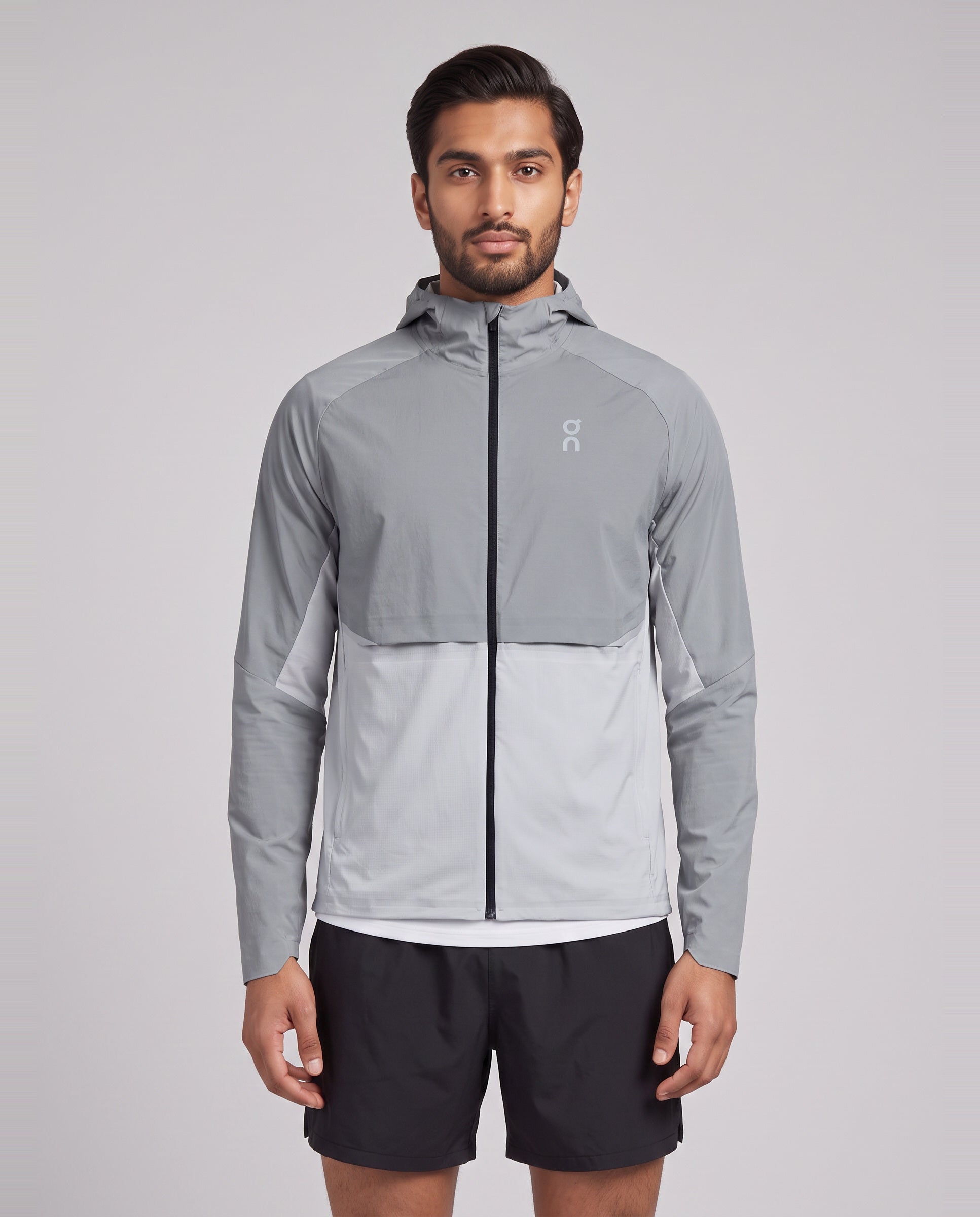 Men's On Running Core Jacket 1 Apollo | Glacier — on model