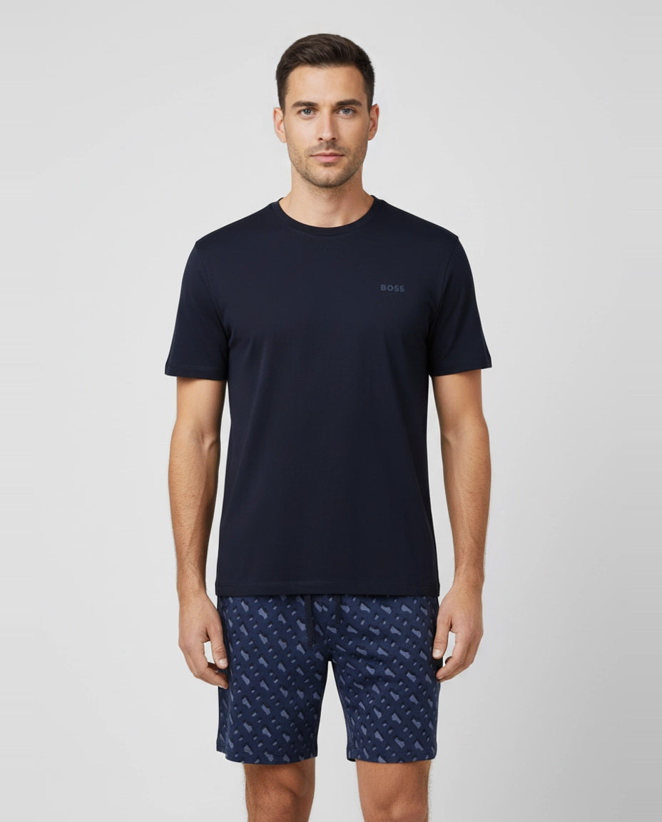 Men's BOSS Black Mono Navy Lounge Set on model