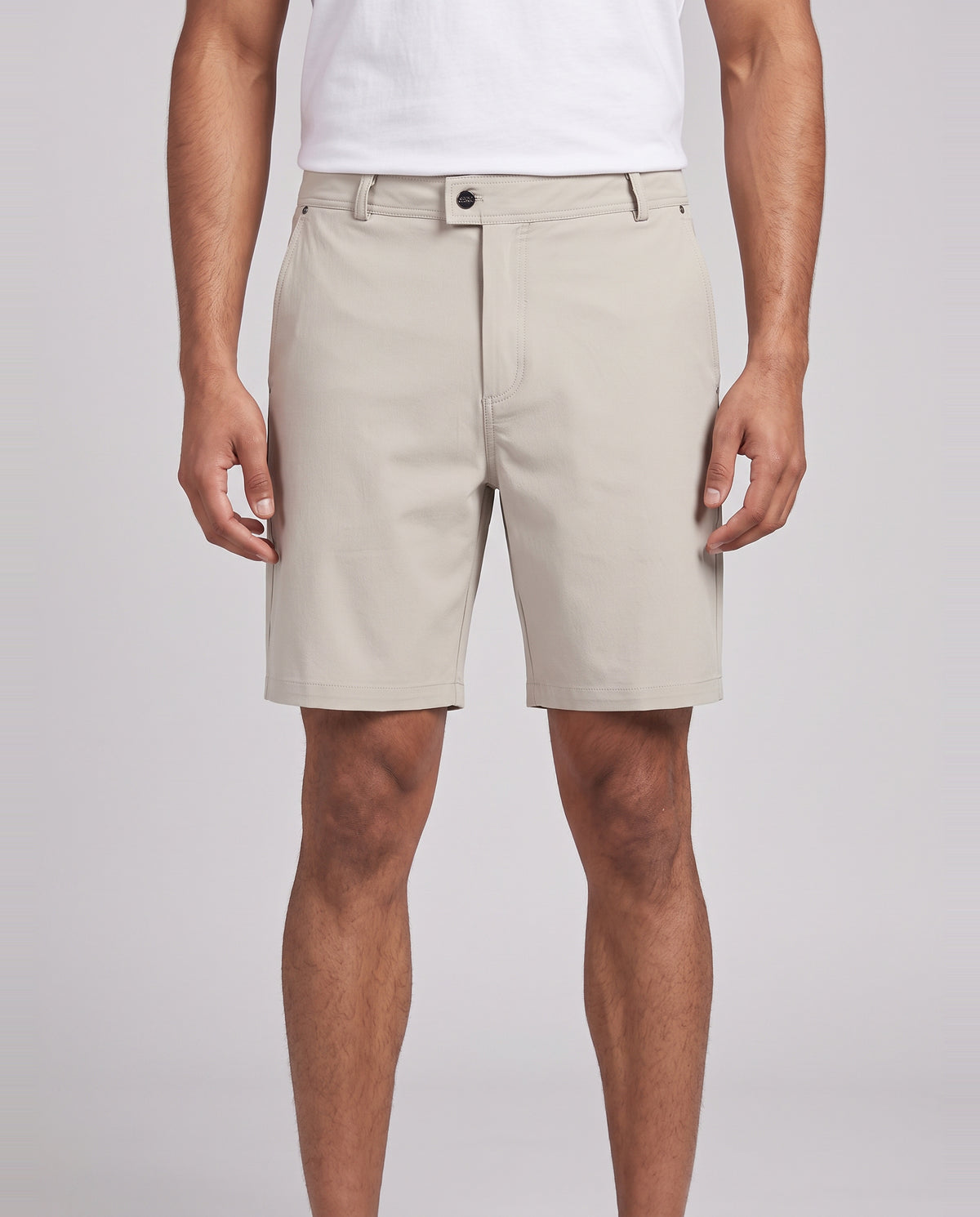 Men's Catini Alcorto Chino Shorts in Beige — on model