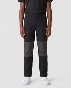Boy’s The North Face Black Grey Conversion Pant — on model