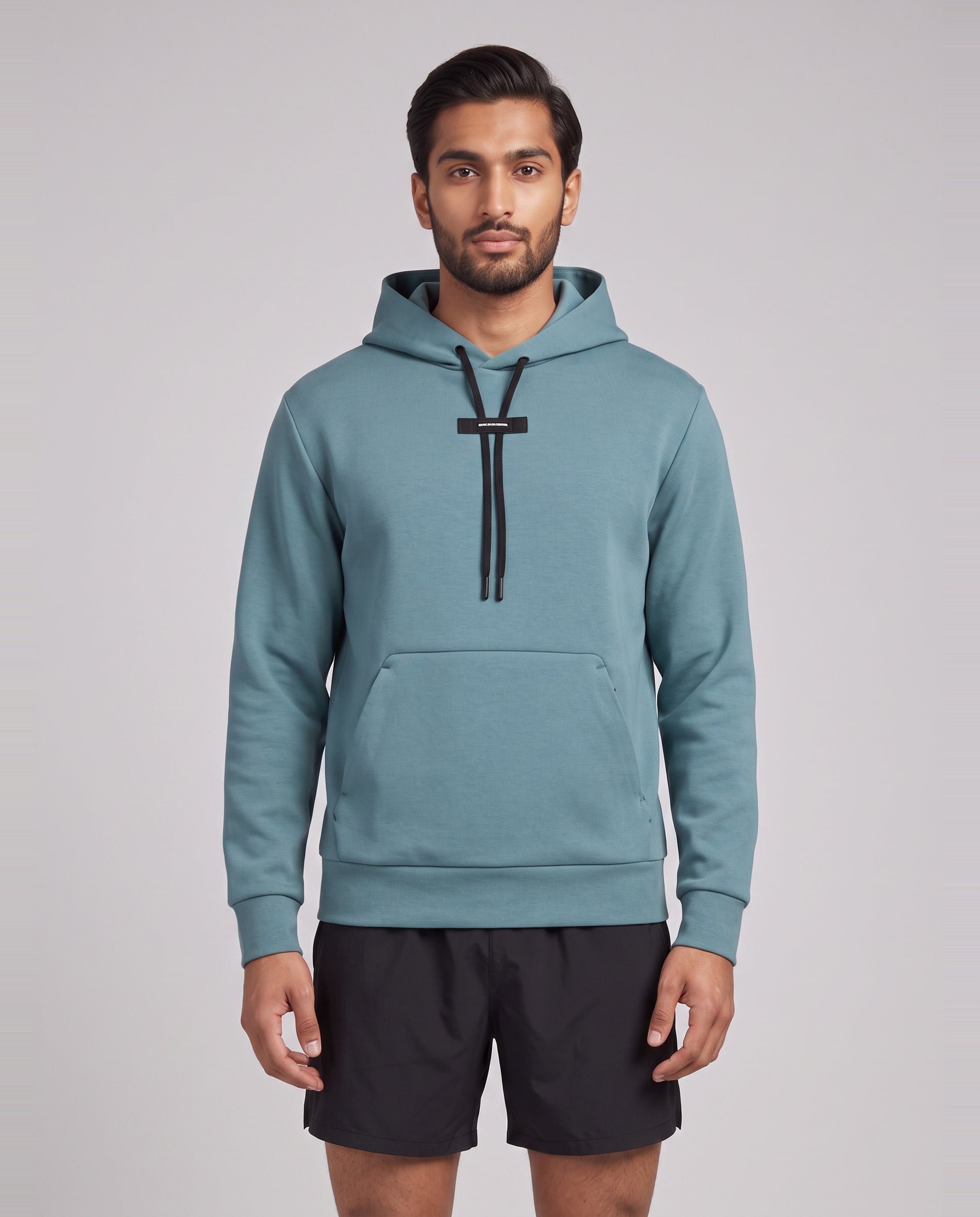 Men's On Running Focus Tech Hoodie 1 Agave — on model