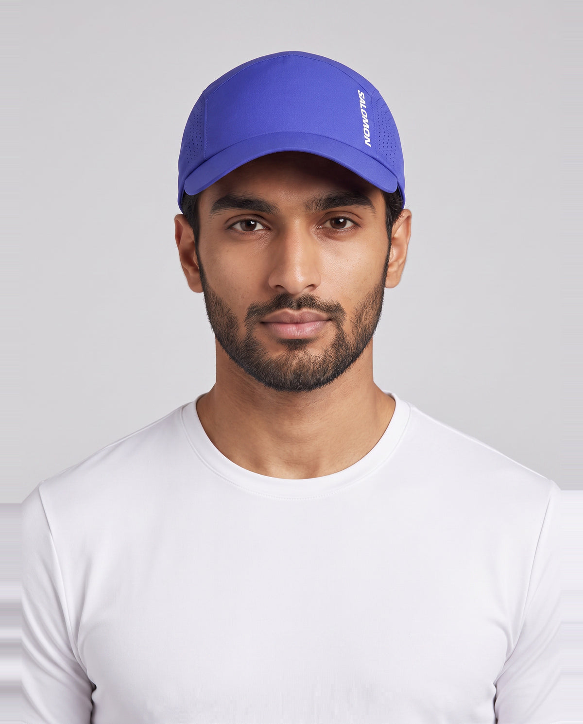 Mens Salomon CAP SHKout CAP Clematis Blue Caps — on model