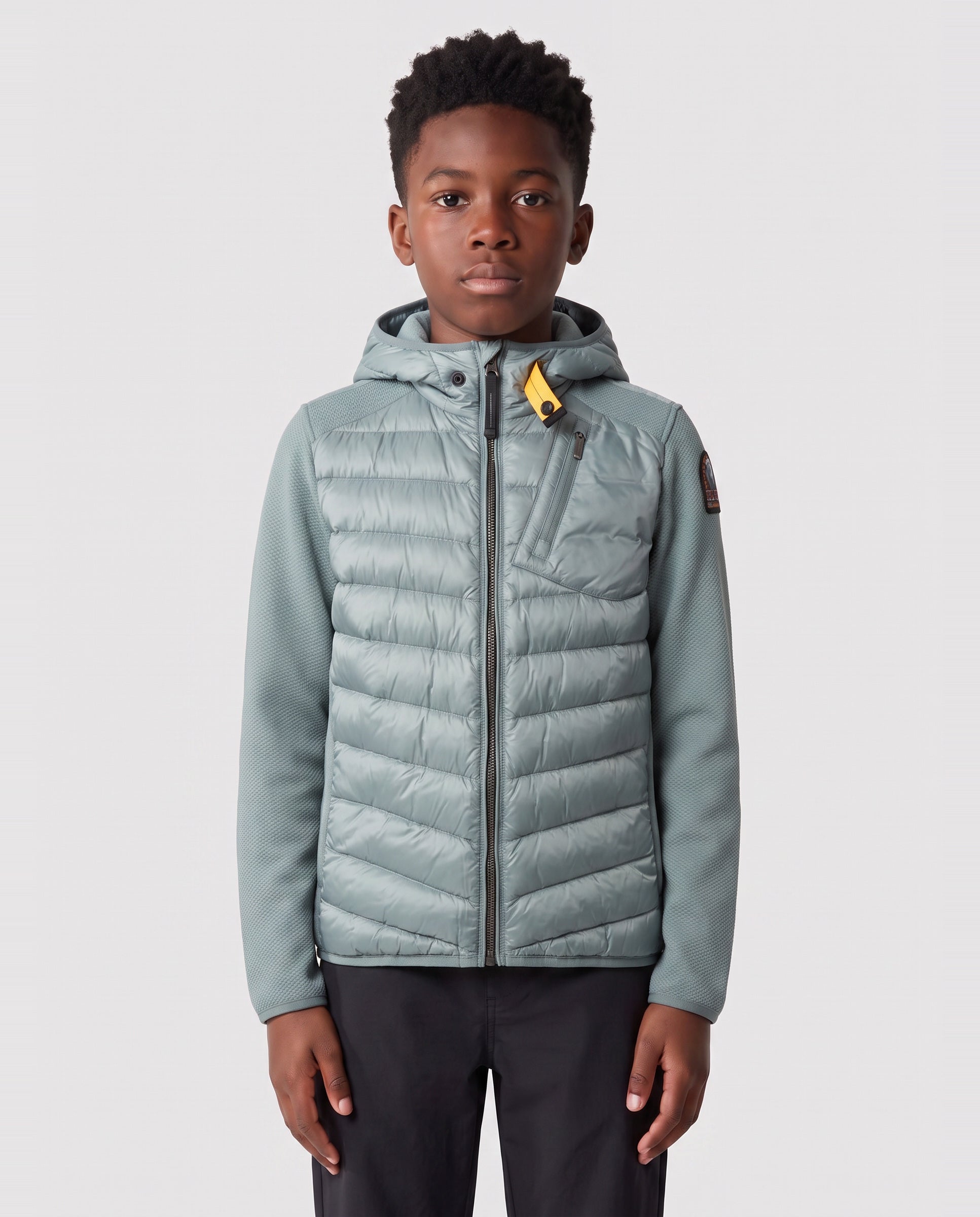 Boys Parajumpers Nolan Jacket in Puritan Grey — on model
