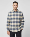 BOSS Black H-OWENL-K-P-261 Open Blue Shirt on model