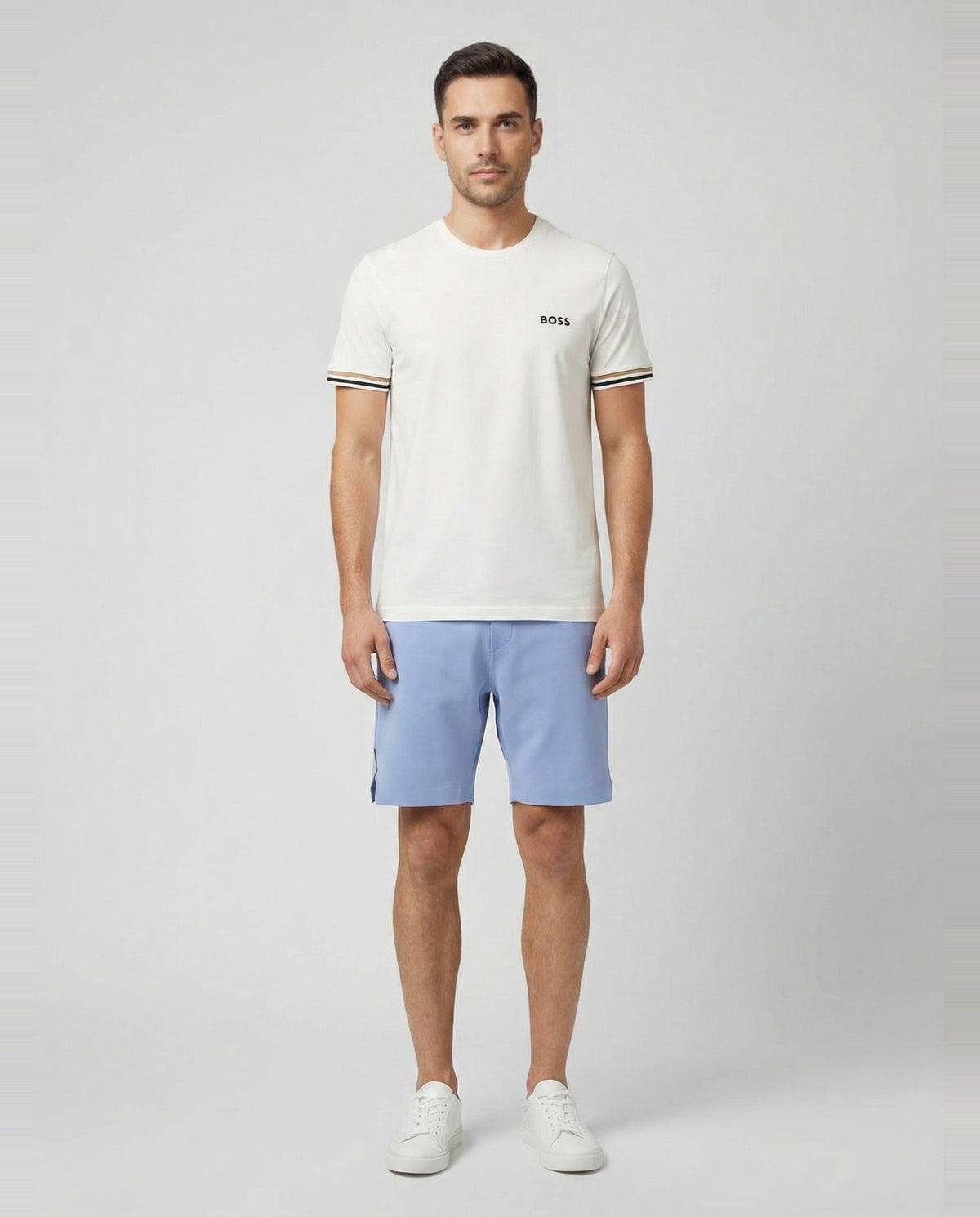 BOSS Green Hecon Active Light/Pastel Blue Shorts - Model Shot
