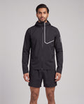 Men's Salomon Black Bonatti Trail Jacket — on model