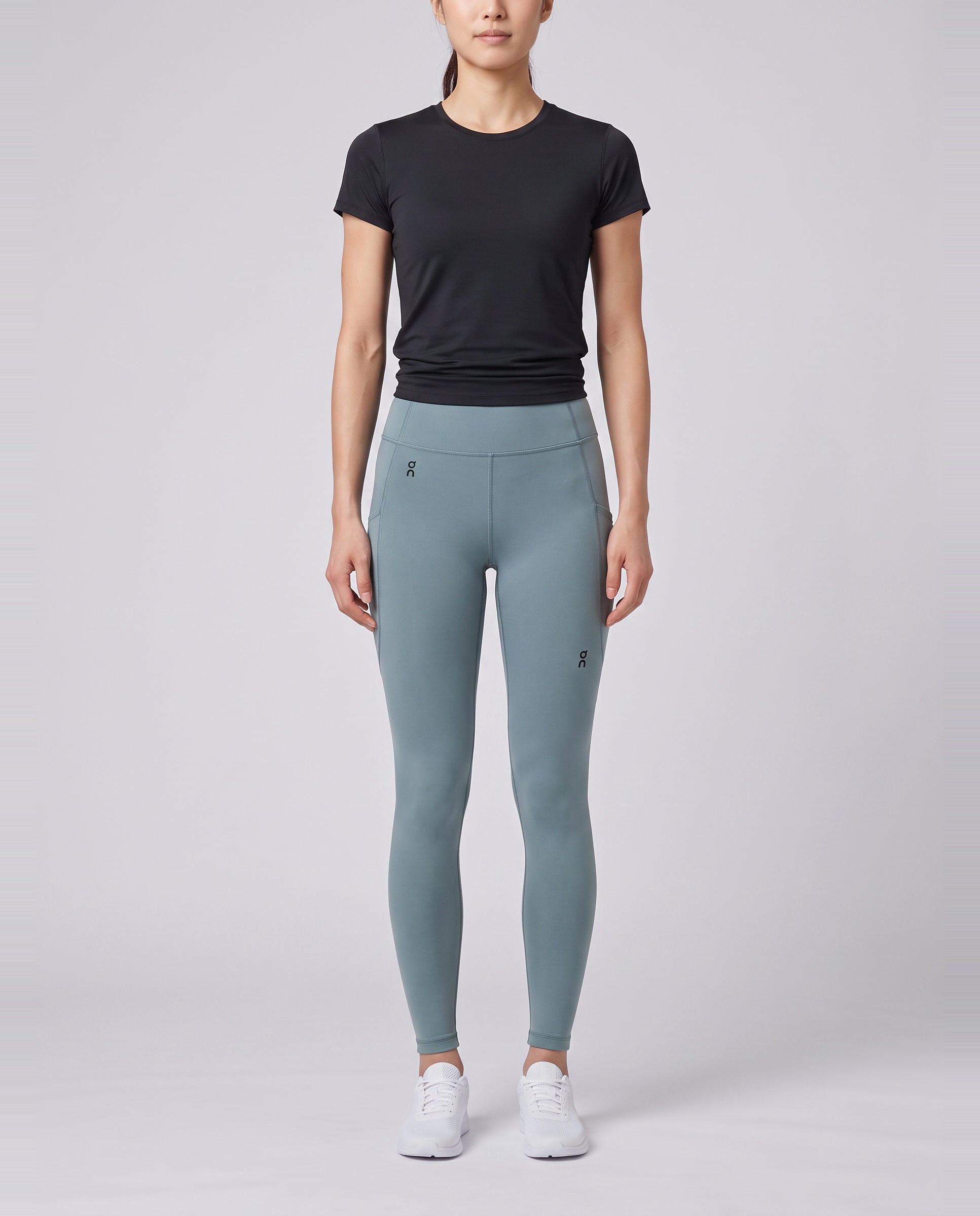 Women's On Running Studio Tights 2 Agave — on model