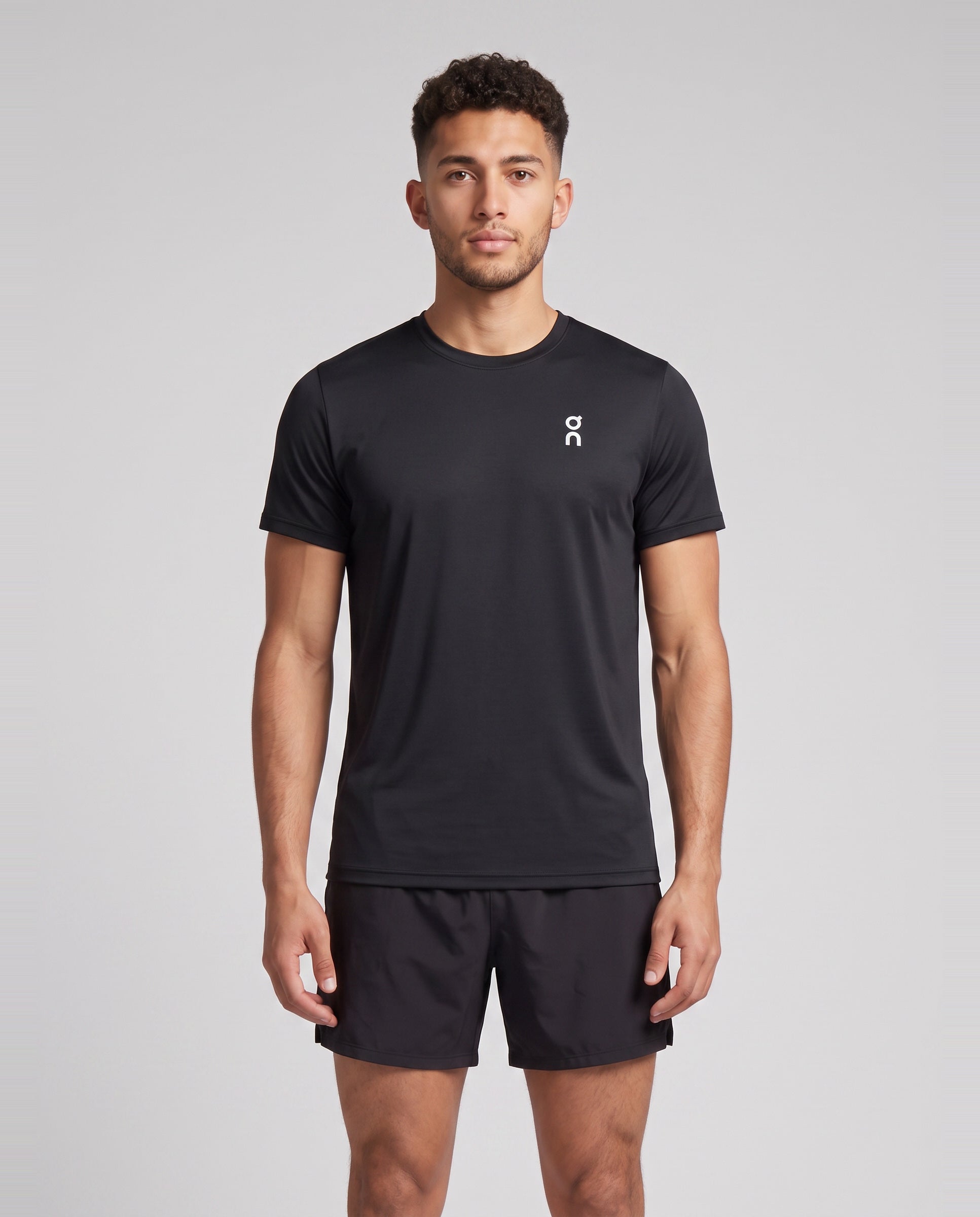 Men's On Running Black Core T Shirt — on model