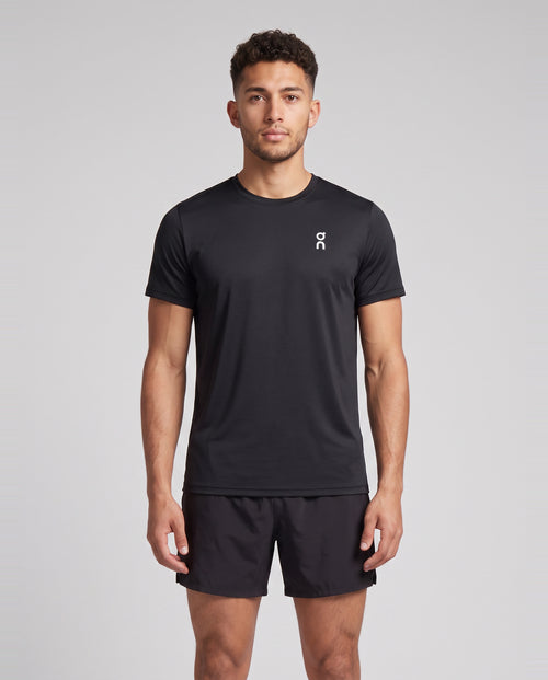 Men's On Running Black Core T Shirt — on model